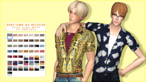 ruby-sims:   [RUS] #5 RECOLOR (50 swatches)  patterns are kokobop style. (If I can’t mesh