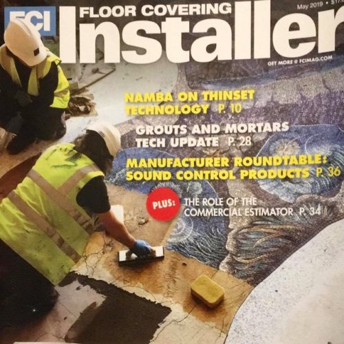 On the cover of Floor Covering Installer magazine…#tiling #awards #awardwinner #mosaic #cov