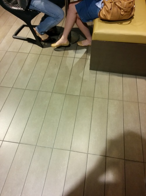 Asian couple at food court