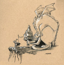 pr1nceshawn: Dragons Like You Don’t Usually See Them by Brian Kesinger. Awww! ;w; &lt;3