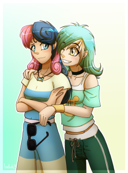 mlpfim-fanart:  Best (Girl)Friends by InuHoshi-to-DarkPen