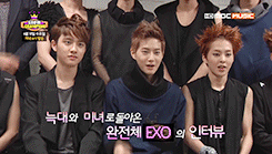 tran-l-blog:  Exo on Show Champion (preview) 