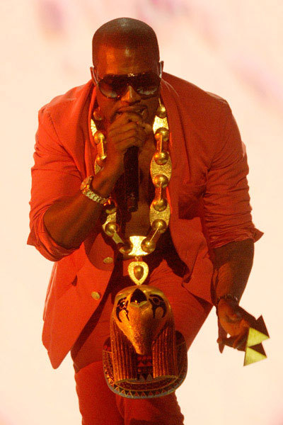 Kanye West wearing a Horus chain. Horus was one of the oldest and most powerful deities in Ancient E