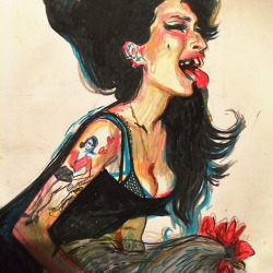 timothylamb:  came across an old sketchbook filled with Amy Winehouse drawings. RIP 