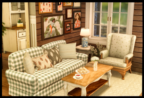 harinezumi-sims: While waiting (impatiently) for the Cottage Living pack, I decorated this cottage b