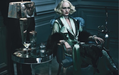 Life supportPhoto of Amber Valetta, in John Galliano, by Steven Klein for W