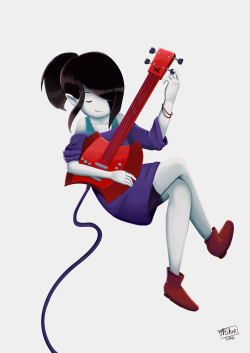 thiagoshiniti:  Marceline, the Vampire Queen, here it’s the process and the final fanart. I’m gonna draw PBs next I hope you like! Marceline a Rainha dos Vampiros, aqui está o processo e a ilustra final, a próxima que eu vou desenhar vai ser a Jujuba,