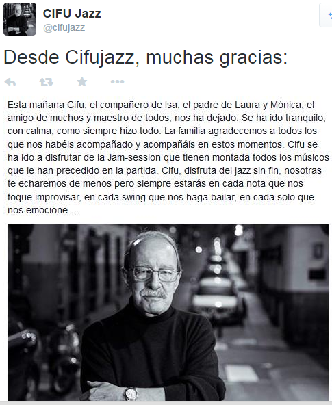 servesabier:  se va uno de los grandes. Un gurú del Jazz en Radio 3 y en Españagracias