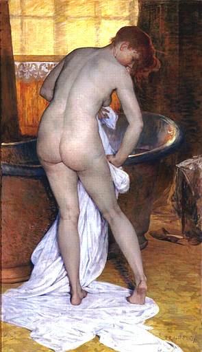 la-catharsis:  Tony Robert-Fleury - Le Bain (The Bath) (1903) 
