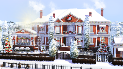 ❄️☃️CHRISTMAS COLONIAL! A beautiful big family home for your sims to spend the holidays in! •3 BDR 4