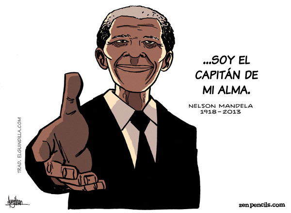 finofilipino:  Invictus: Un tributo a Nelson Mandela. Original en inglés: Zen Pencils.
