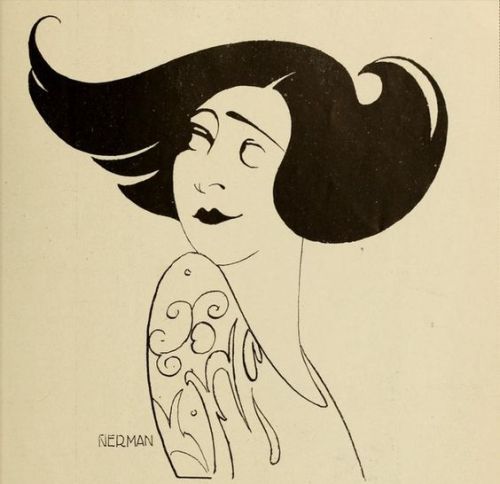 This caricature of Alla Nazimova was by Swedish artist Einar Nerman and appeared in the June 27, 192