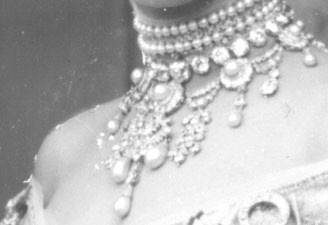 theimperialcourt:  Details of the jewels of Queen Alexandra of the United Kingdom, Queen Louise of Denmark and The Princess Royal, Duchess of Fife née Princess Louise of Wales at the wedding of the future King George V of the United Kingdom, 1893 