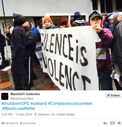 micdotcom:Protesters sent a strong message to the Oakland police this morning Americans are not back