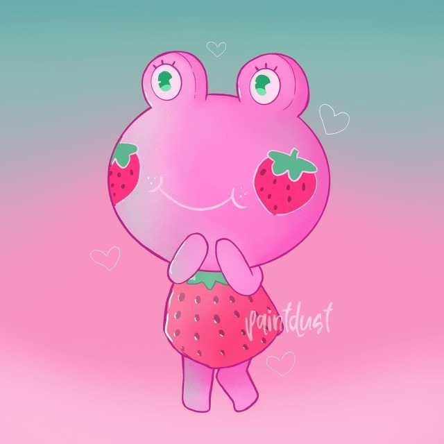 Look at you, strawberry frog