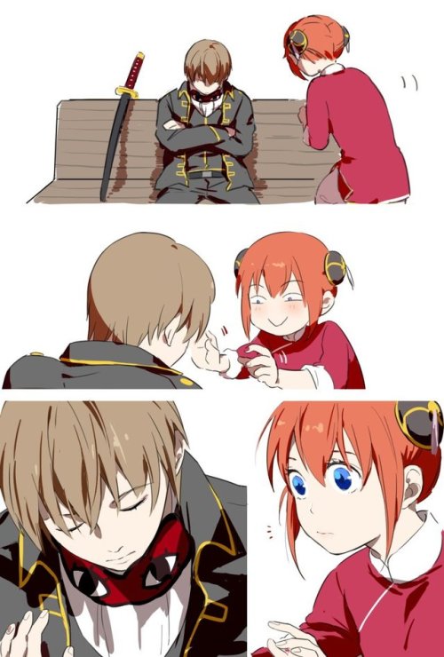 okita-kagura8: Gotta leave all this cuteness here because these two are just adorable ❤❤ Credits to 