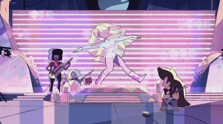 charlesoberonn:  Rose Quartz and Pearl Fusion / Rainbow Quartz Dance