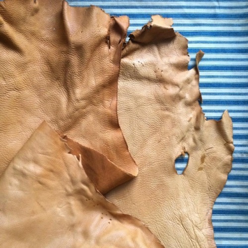 Pair of buttery soft vintage tanned deer hides originally purchased in the early 90s for crafting (f