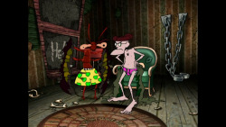 It&rsquo;s from the Courage the Cowardly Dog episode, Courage in the Big Stinkin&rsquo; City.