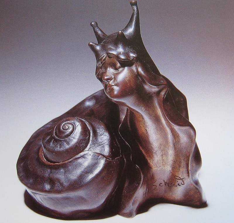 cgmfindings:
“ Henri Schmid . Woman snail . Inkwell. Bronze
”