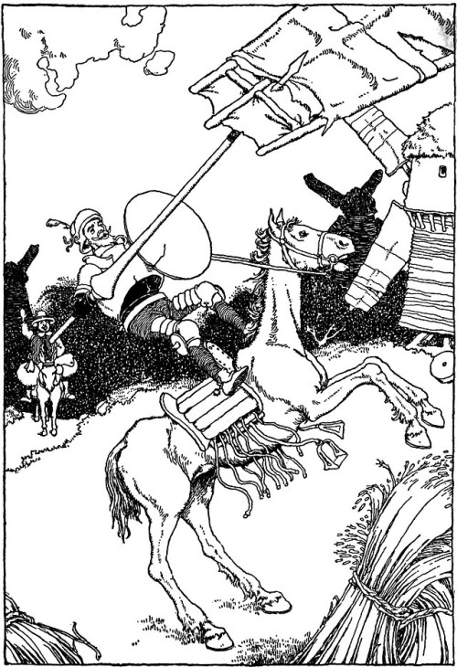 He attacked the first mill before him.Miguel de Cervantes, The Adventures of Don Quixote de la Manch