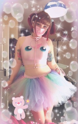 thesoftestskitty:  Some shots of my AMAZING tutu made by @magicalmidnightcreations 🙊💕  She made it in my favourite colours (pink/blue/purple/green)! It’s super poofy and I feel so cute and little in it 🙈💕  Would 10000000% recommend to anyone