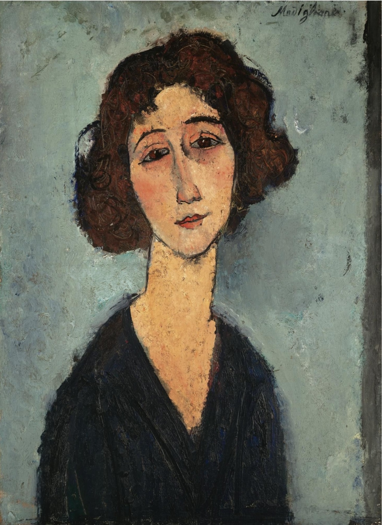jes68:   Amedeo Modigliani (1884-1920), Jeune Femme (Totote de la Gaîté), c.1917.