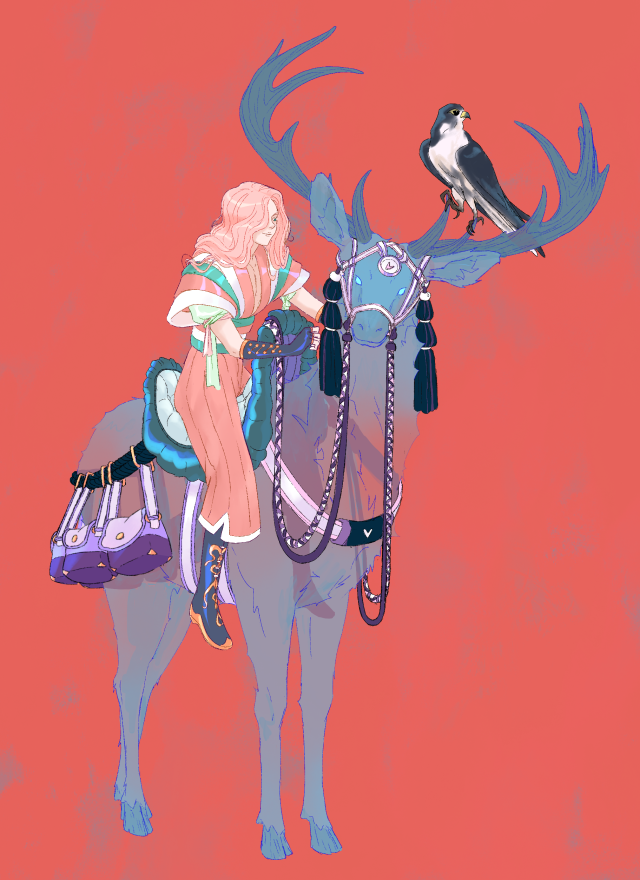 My DnD wizard got lvl 6 and now he can conjure a PHANTOM DEER STEED🦌 Also, commissions are still available ! DM me if...