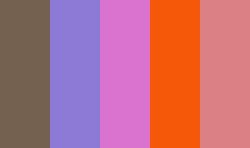 palettegen:  Electro House   #756150 #8d7ad6 #da72d0 #f65809 #db8185 https://t.co/FTdXdIdwOh