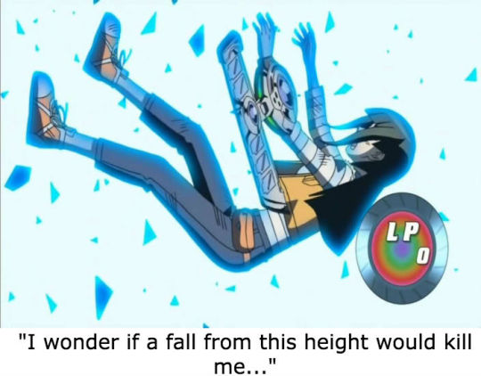 Describe a Yu-Gi-Oh! character with a Spongebob quote: