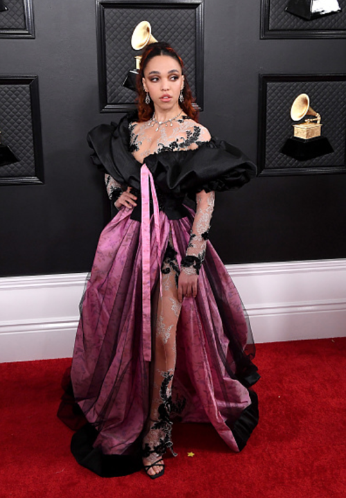 On the Red Carpet.  The 2020 Grammy Awards.