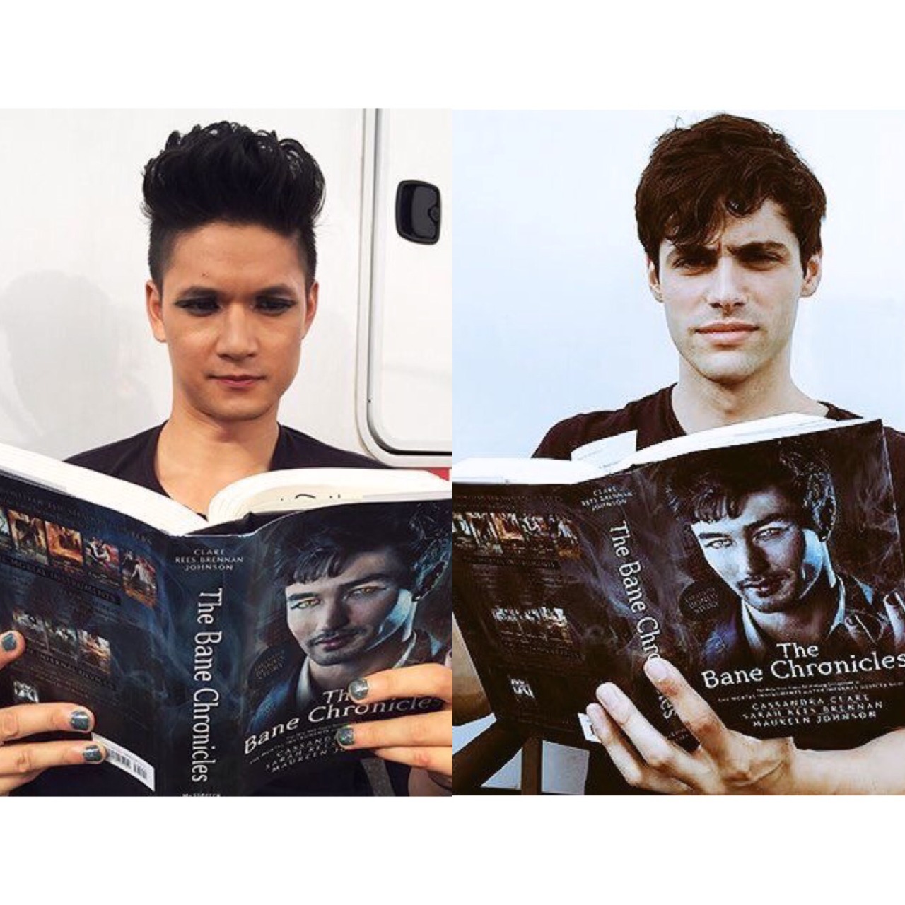 Shumdario reading “The Bane Chronicles”