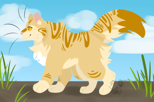fosterscribbles:     Lineless art of my 4 faves!  Longtail, Swiftpaw, Scourge, and Goldenflower! 