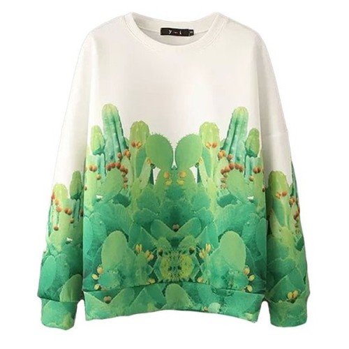 Aquila Cactus Printed Sweater ❤ liked on Polyvore (see more floral sweaters)