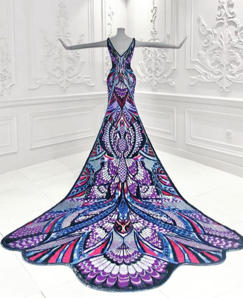 themakeupbrush:Aishwarya Rai’s Michael Cinco Gown from the 2018 Cannes Film Festival