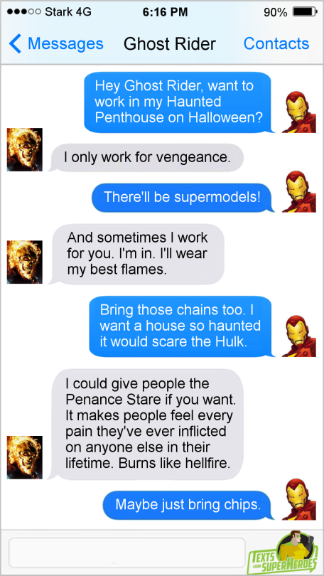 textsfromsuperheroes:  The Best of Halloween on Texts From Superheroes                                  The Joker Luthor one is my favorite.