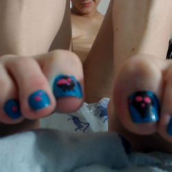 Blue Skull Toes! picset by o0Pepper0o avaliable