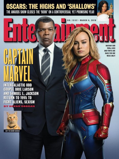 Brie Larson and Samuel L. Jackson are going retro in 1990s-set #CaptainMarvel. Get all the details o