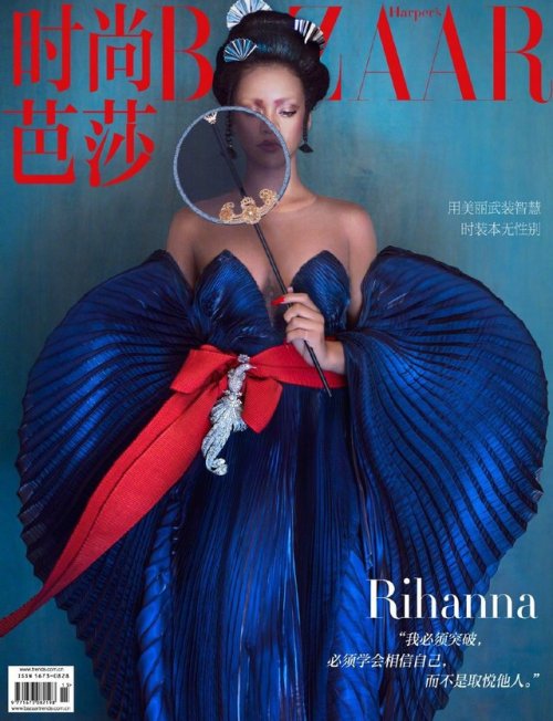 Rihanna by Chen Man in a Tang Dynasty-inspired editorial.  I especially love the makeup in this. It’