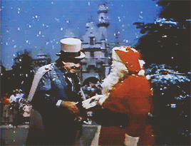 yourland: Walt Disney greets Santa in Holiday Time at Disneyland, 1962