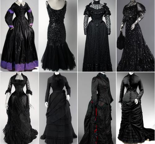 warpaintpeggy:  some of my favorite vintage dresses        ↳  black 