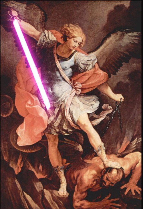 diary-of-a-stormtrooper:  I found an app to update your archaic weapons in some of your paintings. Now they are much more civilized. |-o-| 
