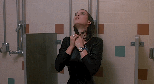 Winona Ryder’s boobs under a wet top in Heathers