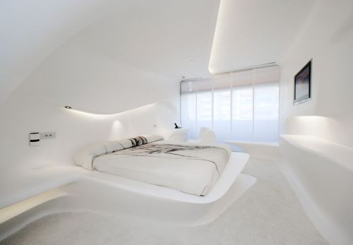 luxuryaccommodations:  Zaha Hadid Floor at Silken Puerta América Madrid One of the highlights of Madrid’s Hotel Puerta America is the floor designed by Zaha Hadid - the first woman awarded with the prestigious Pritzker Architecture Prize. Combing her