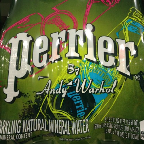Almost bought it just because Andy Warhol #andywarhol #art #water #perrier #love #pretty