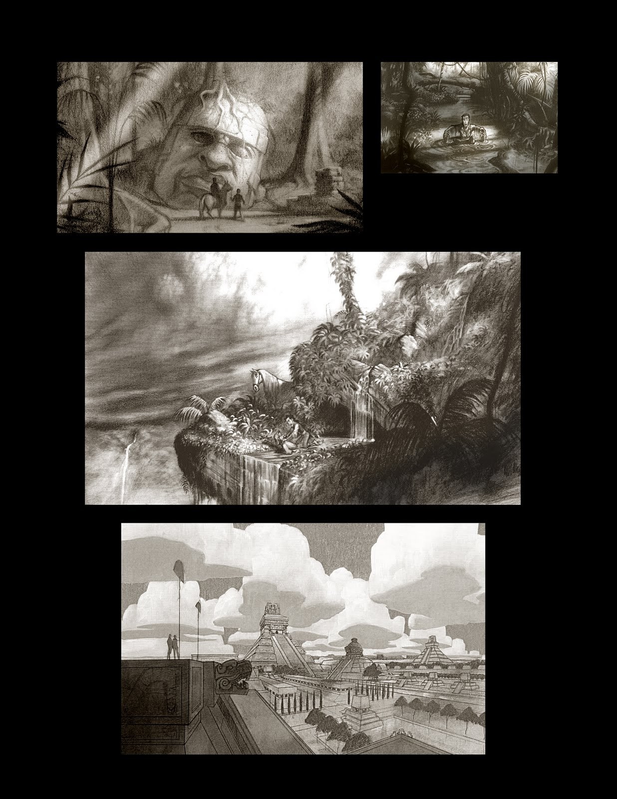 afterhoursanimationschool:  Concept Art by Fred Warter The Road to El Dorado 