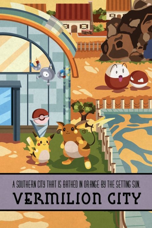 pixalry:  Pokemon Travel Posters - Created adult photos