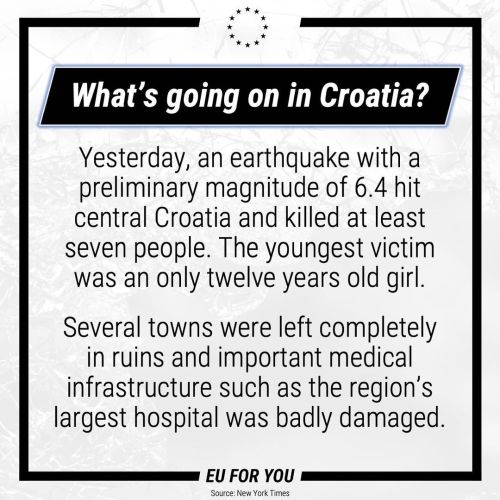 Yesterday, a deadly earthquake hit Croatia. It killed at least seven people and created great damage