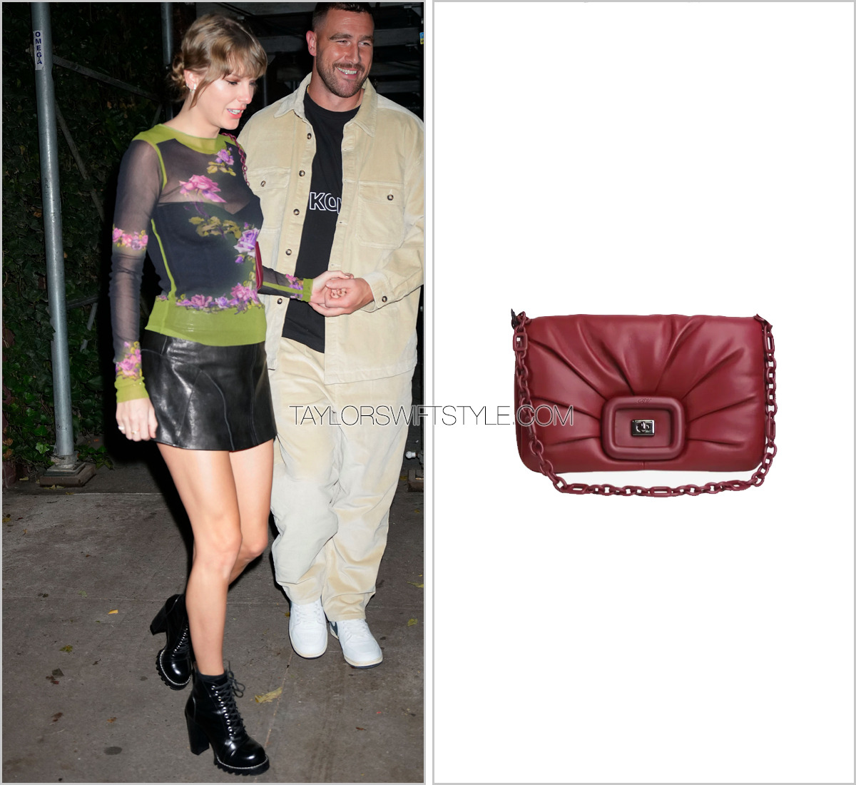 Taylor Swift's Hands-Free Black Saddle Purse Is a Classic Accessory