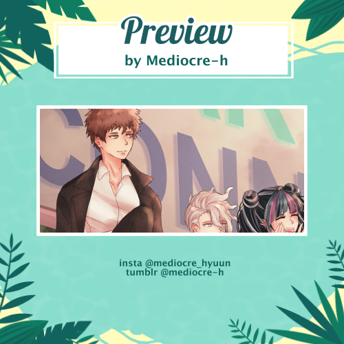 Our next preview is by @mediocre-h ! Please support them if you like their work! Zine link in descri